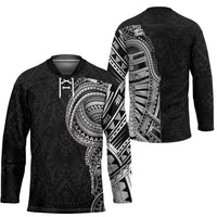 Traditional Polynesian Art Tattoos Hockey Jersey Black Color - Polynesian Pride