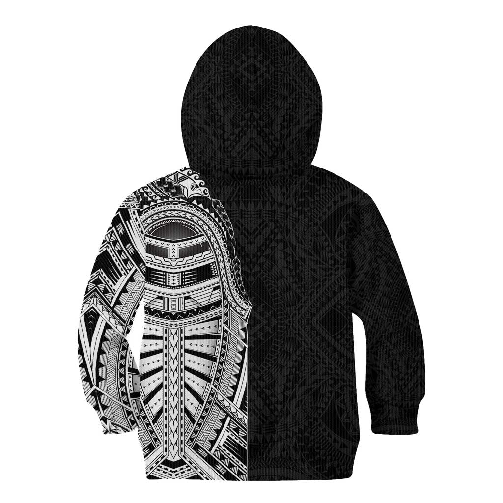 Traditional Polynesian Art Tattoos Kid Hoodie Black Color - Polynesian Pride