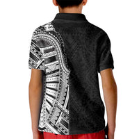 Traditional Polynesian Art Tattoos Kid Polo Shirt Black Color - Polynesian Pride