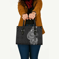 Traditional Polynesian Art Tattoos Leather Bag Black Color - Polynesian Pride