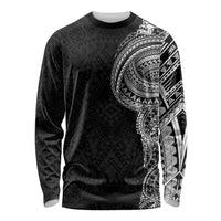 Traditional Polynesian Art Tattoos Long Sleeve Shirt Black Color LT03 Unisex Black - Polynesian Pride