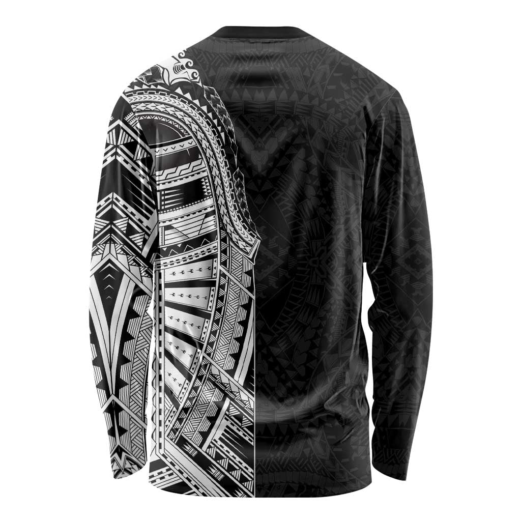 Traditional Polynesian Art Tattoos Long Sleeve Shirt Black Color LT03 - Polynesian Pride
