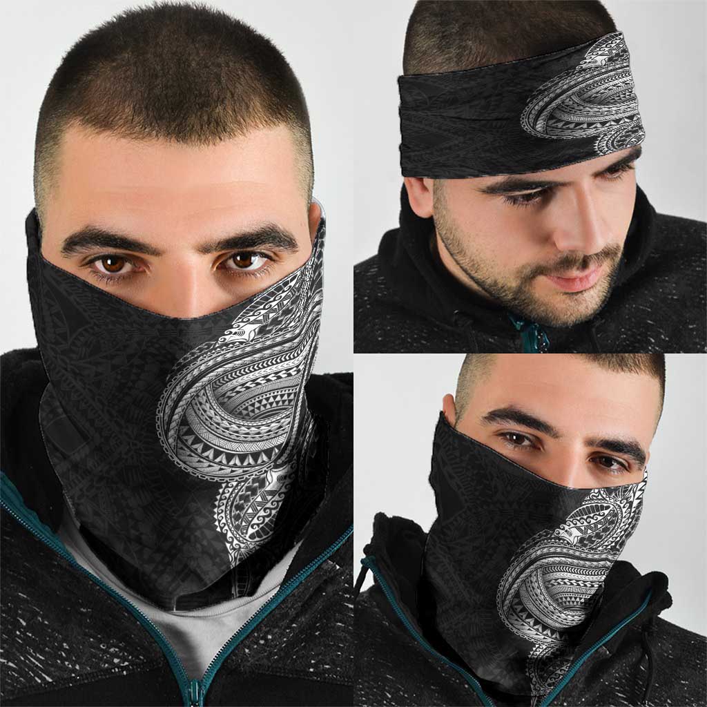 Traditional Polynesian Art Tattoos Neck Gaiter Black Color - Polynesian Pride