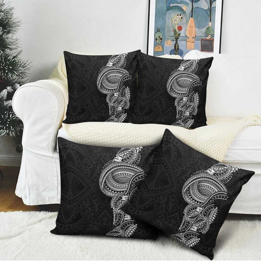 Traditional Polynesian Art Tattoos Pillow Cover Black Color - Polynesian Pride