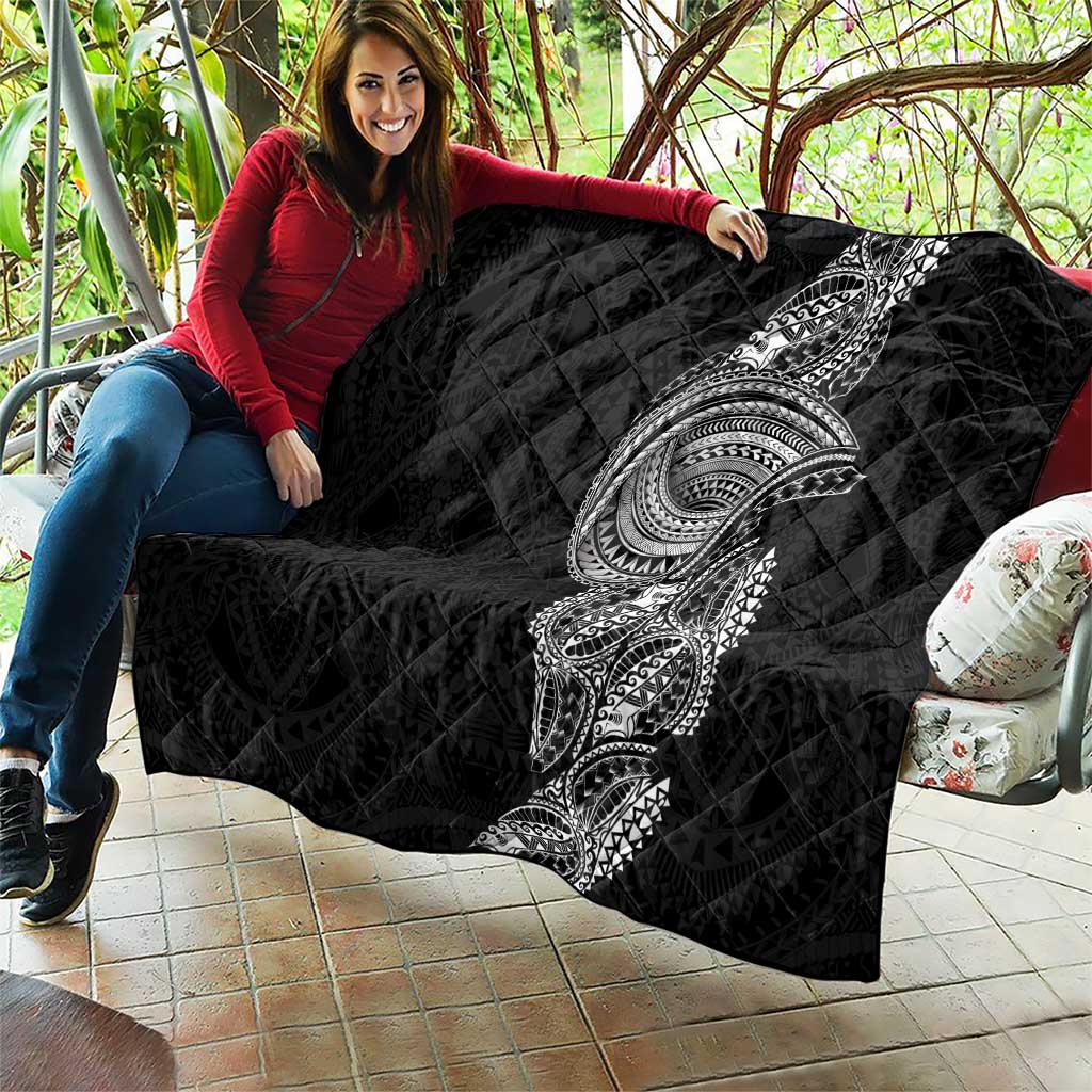 Traditional Polynesian Art Tattoos Quilt Black Color - Polynesian Pride
