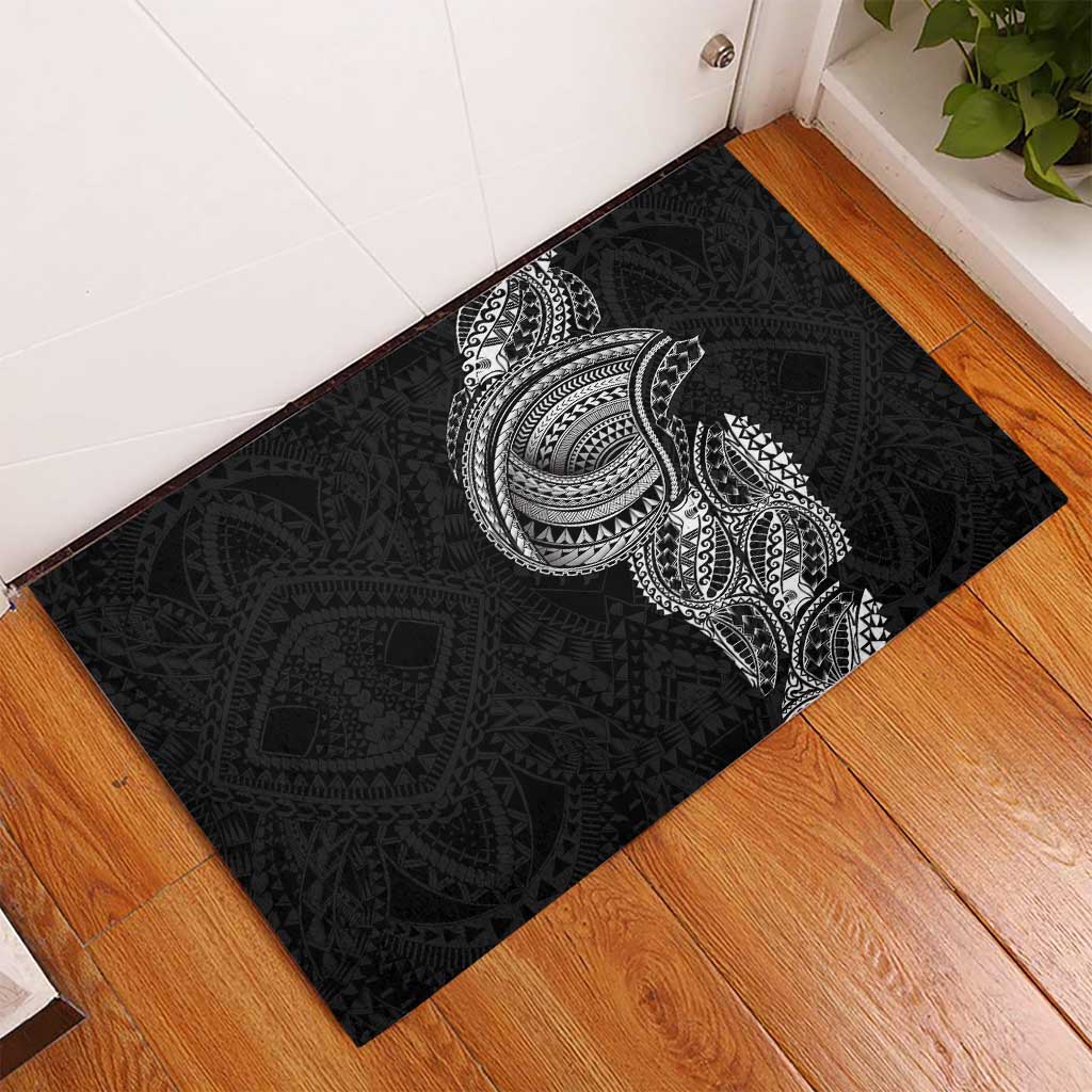 Traditional Polynesian Art Tattoos Rubber Doormat Black Color LT03 - Polynesian Pride