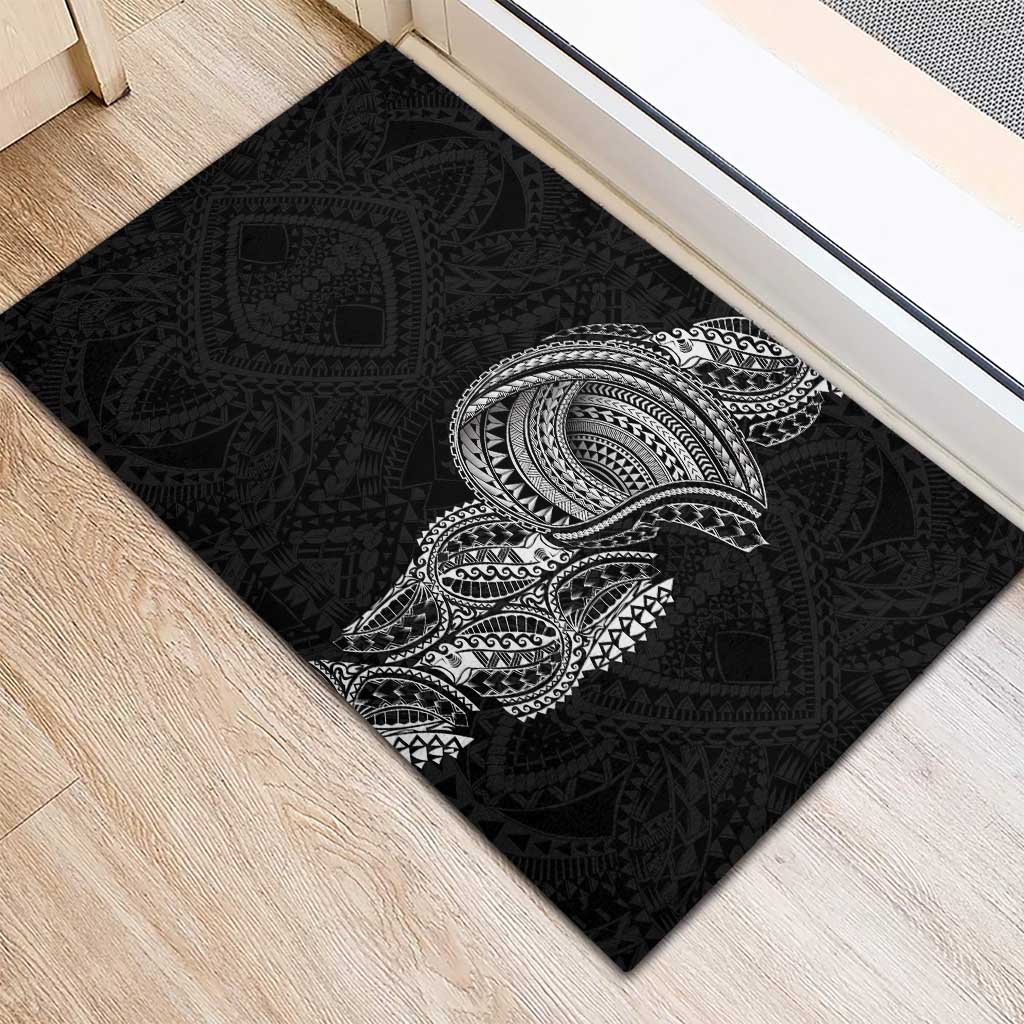Traditional Polynesian Art Tattoos Rubber Doormat Black Color LT03 - Polynesian Pride