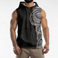 Traditional Polynesian Art Tattoos Sleeveless Hoodie Black Color LT03 - Polynesian Pride