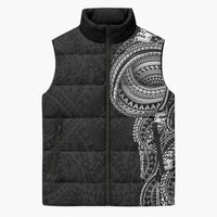Traditional Polynesian Art Tattoos Sleeveless Puffer Jacket Black Color LT03 Unisex Black - Polynesian Pride