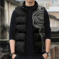 Traditional Polynesian Art Tattoos Sleeveless Puffer Jacket Black Color LT03 - Polynesian Pride