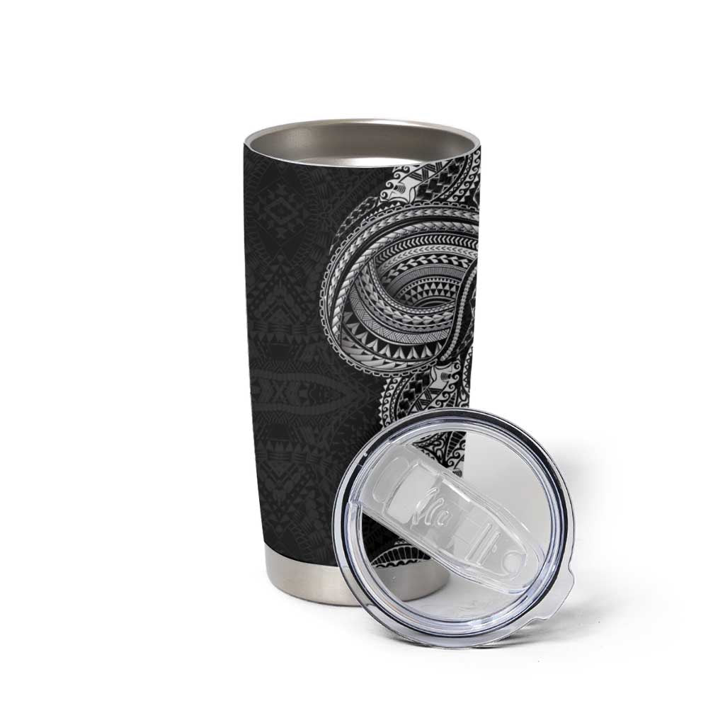 Traditional Polynesian Art Tattoos Tumbler Cup Black Color - Polynesian Pride