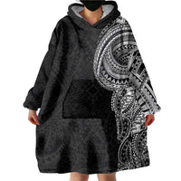 Traditional Polynesian Art Tattoos Wearable Blanket Hoodie Black Color LT03 - Polynesian Pride