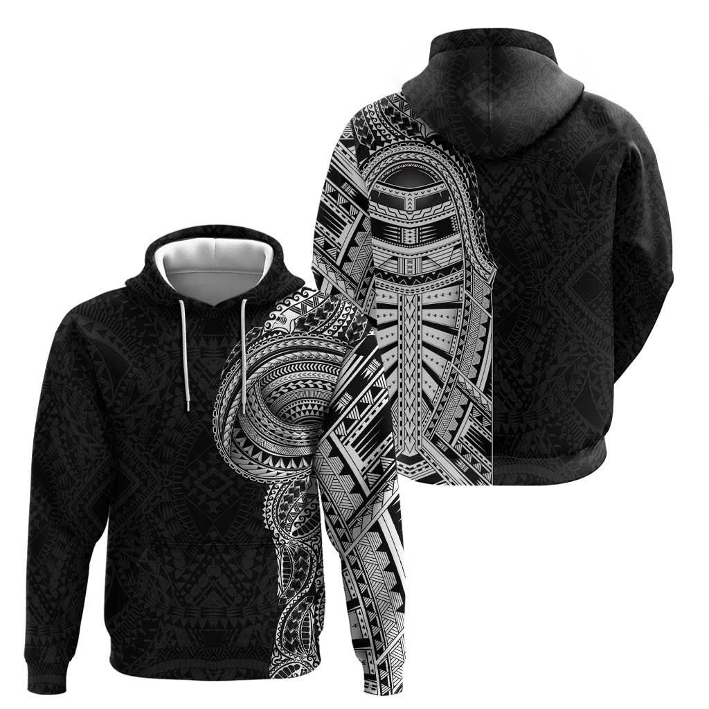 Traditional Polynesian Art Tattoos Zip Hoodie Black Color - Polynesian Pride
