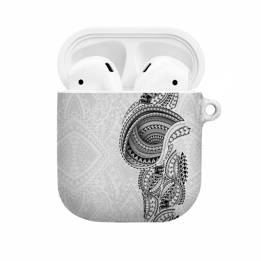 Traditional Polynesian Art Tattoos AirPods Case White Color LT03 White - Polynesian Pride