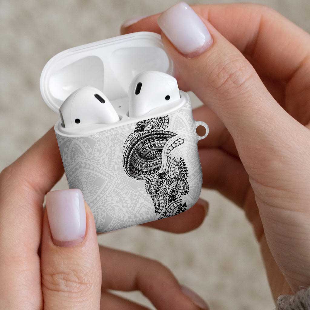 Traditional Polynesian Art Tattoos AirPods Case White Color LT03 - Polynesian Pride