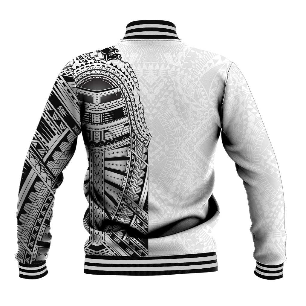 Traditional Polynesian Art Tattoos Baseball Jacket White Color LT03 - Polynesian Pride