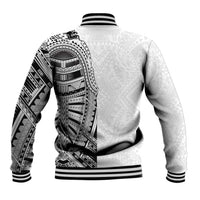 Traditional Polynesian Art Tattoos Baseball Jacket White Color LT03 - Polynesian Pride