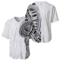 Traditional Polynesian Art Tattoos Baseball Jersey White Color - Polynesian Pride