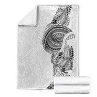 Traditional Polynesian Art Tattoos Blanket White Color - Polynesian Pride