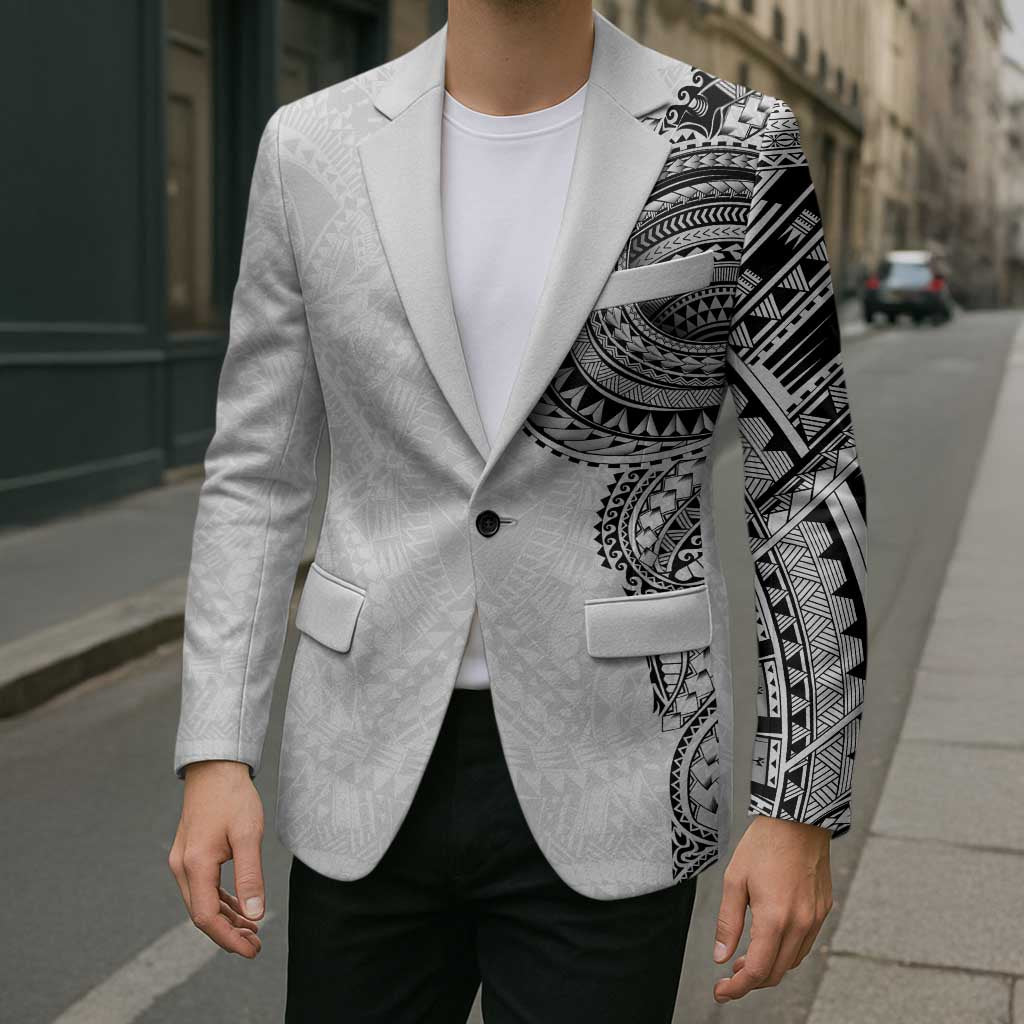 Traditional Polynesian Art Tattoos Blazer White Color LT03 - Polynesian Pride
