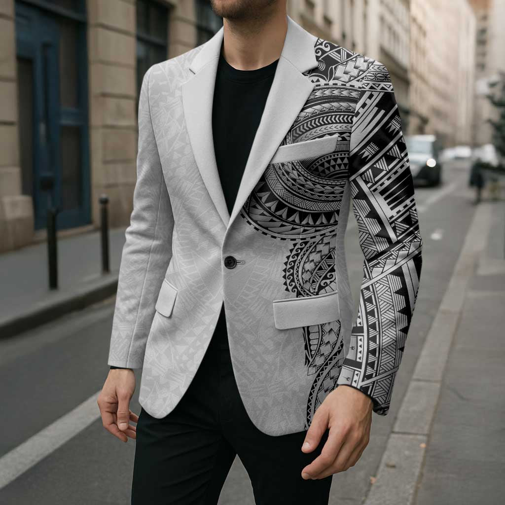 Traditional Polynesian Art Tattoos Blazer White Color LT03 - Polynesian Pride