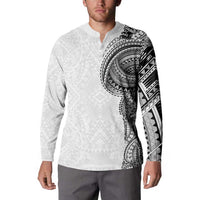Traditional Polynesian Art Tattoos Button Sweatshirt White Color LT03 - Polynesian Pride
