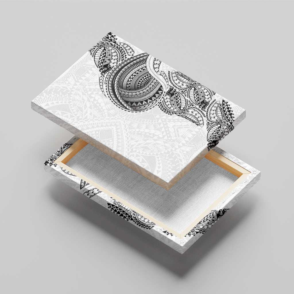 Traditional Polynesian Art Tattoos Canvas Wall Art White Color LT03 - Polynesian Pride