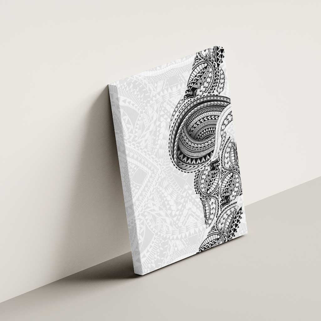 Traditional Polynesian Art Tattoos Canvas Wall Art White Color LT03 - Polynesian Pride