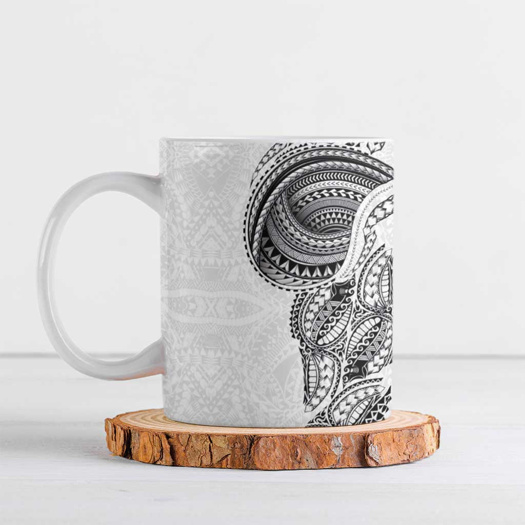 Traditional Polynesian Art Tattoos Ceramic Mug White Color LT03 White - Polynesian Pride