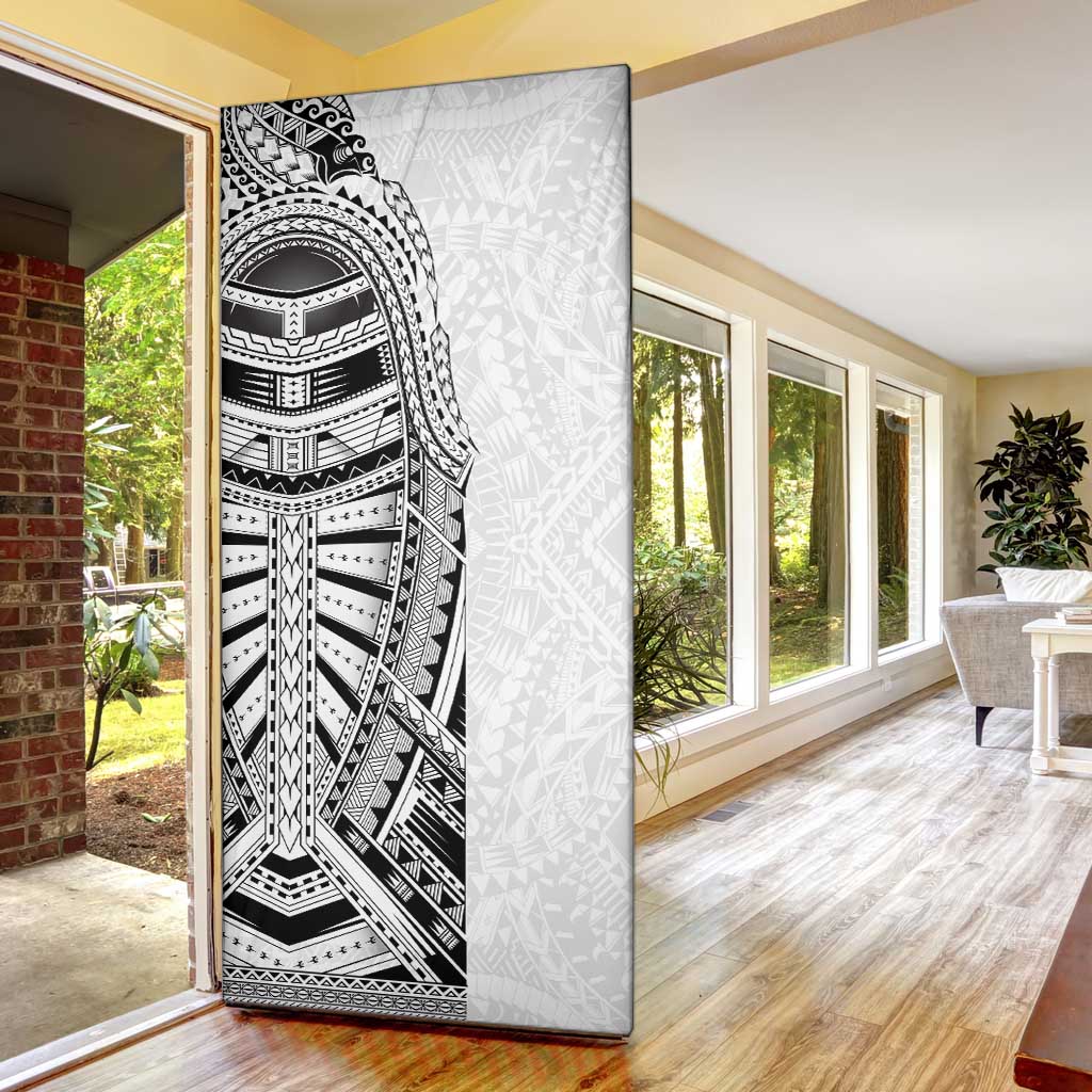 Traditional Polynesian Art Tattoos Door Cover White Color - Polynesian Pride