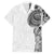 Traditional Polynesian Art Tattoos Family Matching Off The Shoulder Long Sleeve Dress and Hawaiian Shirt White Color - Polynesian Pride