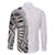 Traditional Polynesian Art Tattoos Family Matching Off The Shoulder Long Sleeve Dress and Hawaiian Shirt White Color - Polynesian Pride