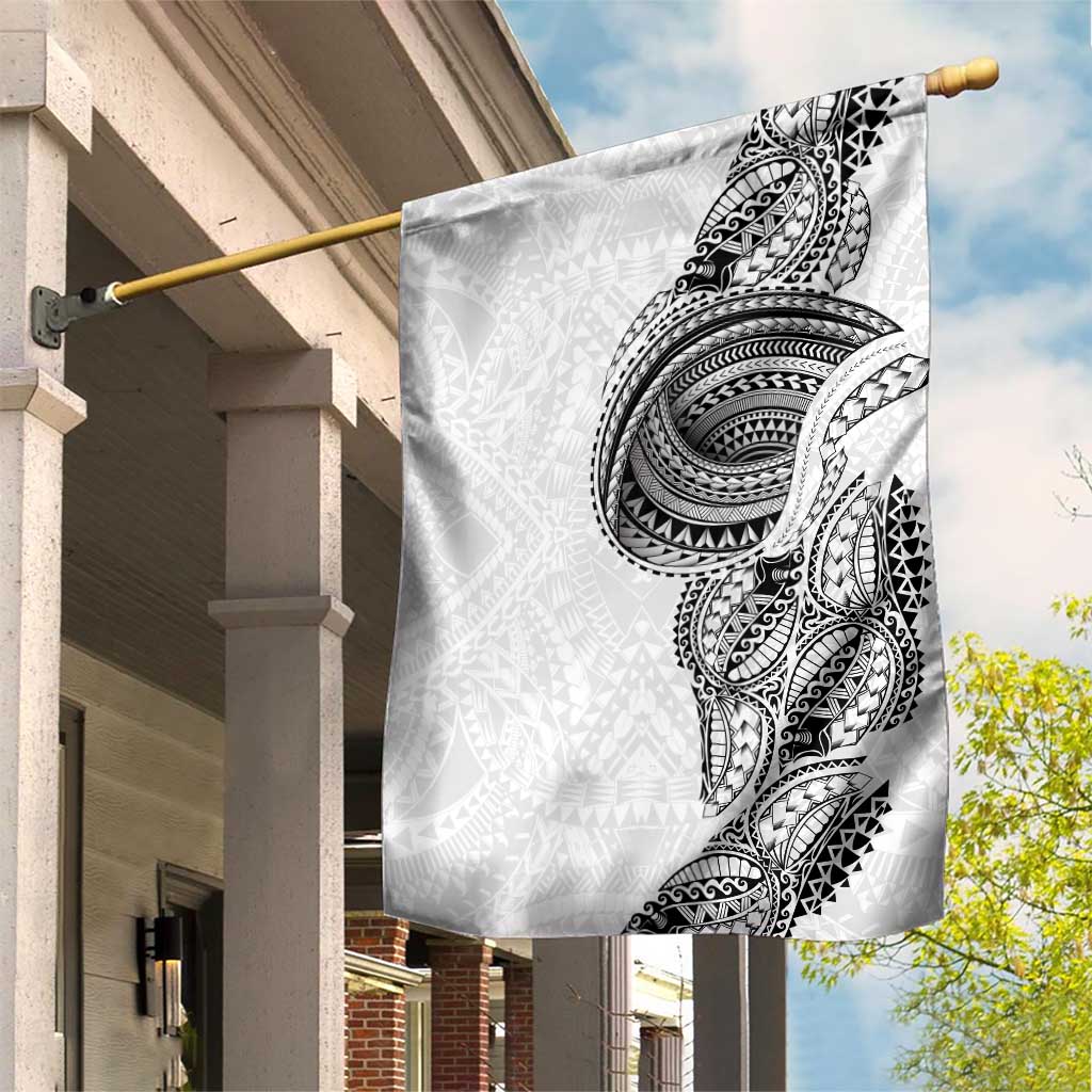 Traditional Polynesian Art Tattoos Garden Flag White Color - Polynesian Pride