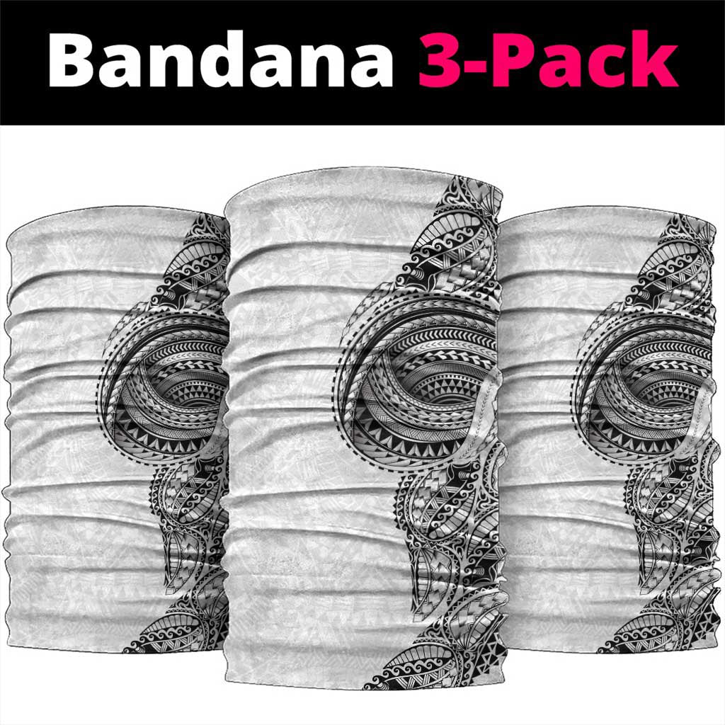 Traditional Polynesian Art Tattoos Neck Gaiter White Color - Polynesian Pride