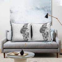 Traditional Polynesian Art Tattoos Pillow Cover White Color - Polynesian Pride