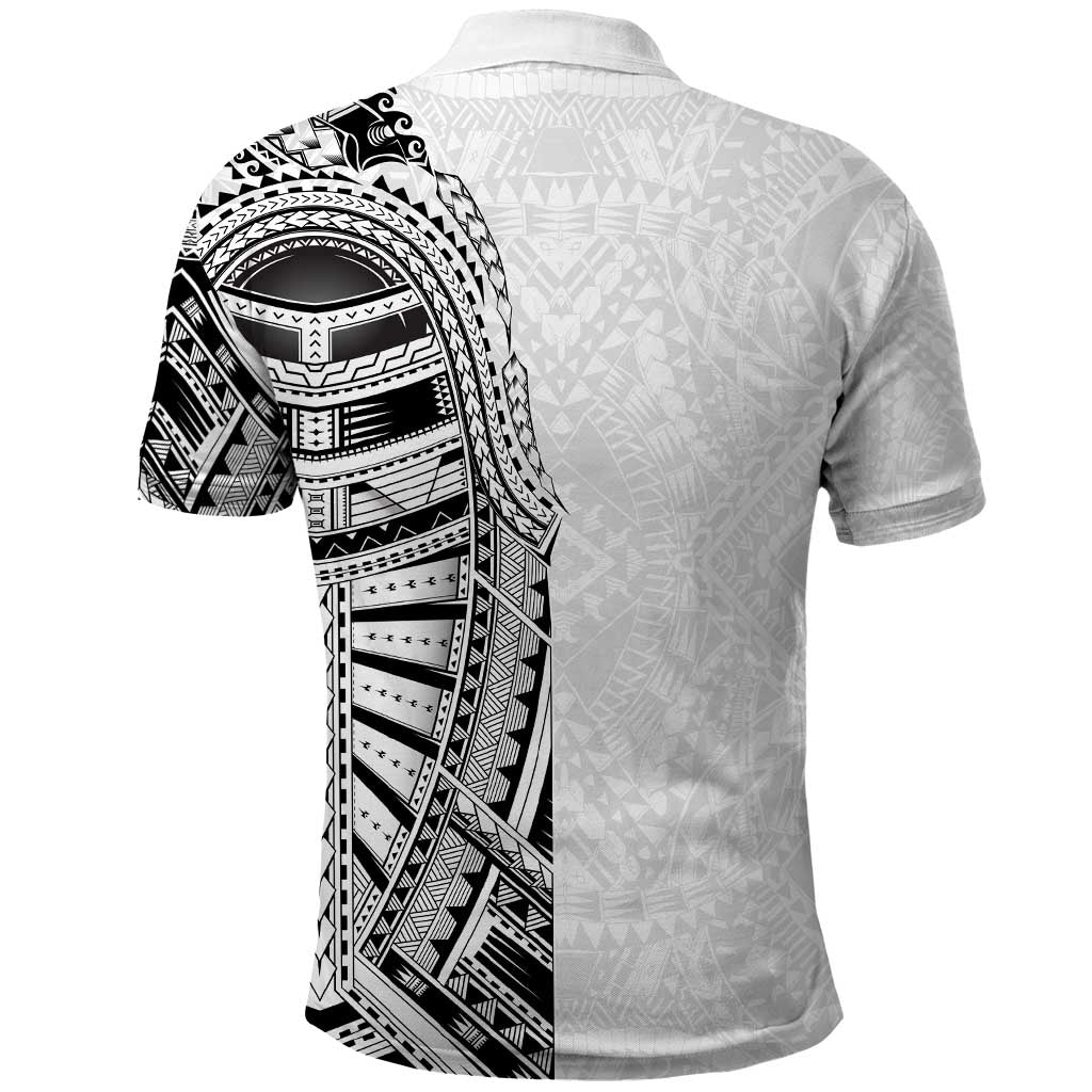 Traditional Polynesian Art Tattoos Polo Shirt White Color - Polynesian Pride