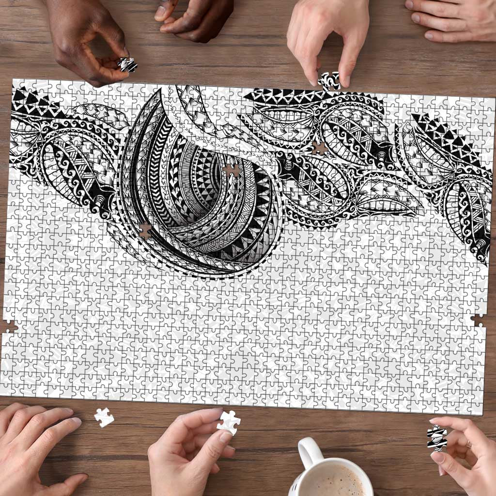 Traditional Polynesian Art Tattoos Puzzle White Color LT03 - Polynesian Pride