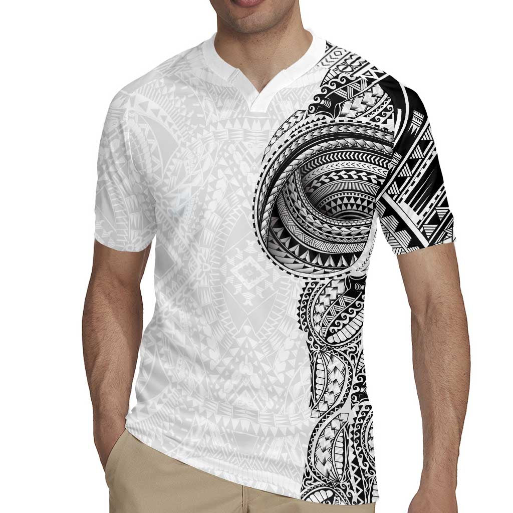 Traditional Polynesian Art Tattoos Rugby Jersey White Color LT03 - Polynesian Pride