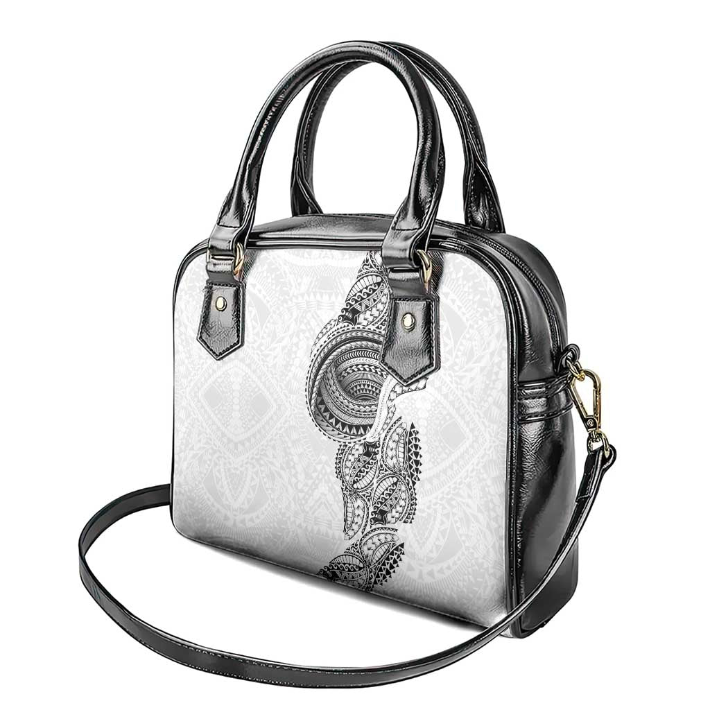 Traditional Polynesian Art Tattoos Shoulder Handbag White Color - Polynesian Pride