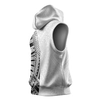 Traditional Polynesian Art Tattoos Sleeveless Hoodie White Color LT03 - Polynesian Pride