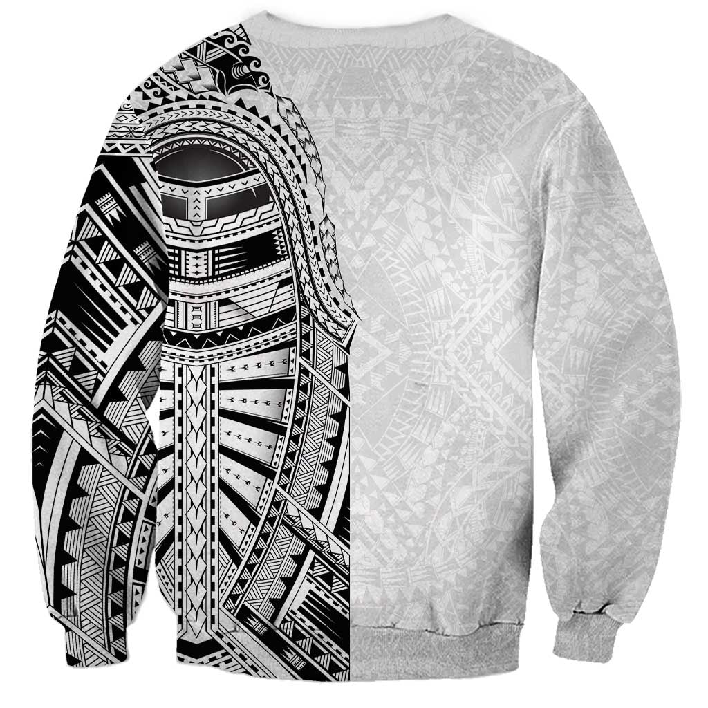 Traditional Polynesian Art Tattoos Sweatshirt White Color LT03 - Polynesian Pride