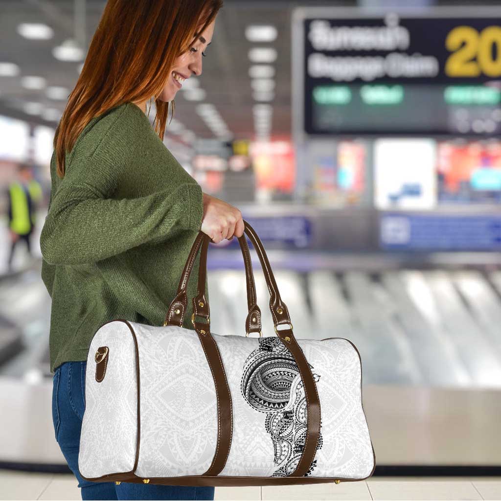 Traditional Polynesian Art Tattoos Travel Bag White Color - Polynesian Pride