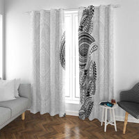 Traditional Polynesian Art Tattoos Window Curtain White Color - Polynesian Pride