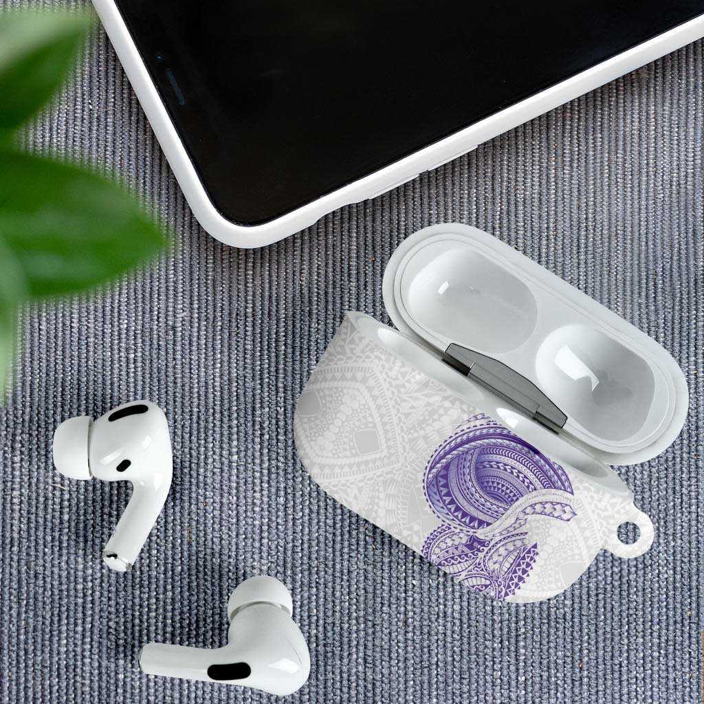 Traditional Polynesian Art Tattoos AirPods Case Purple Color LT03 - Polynesian Pride