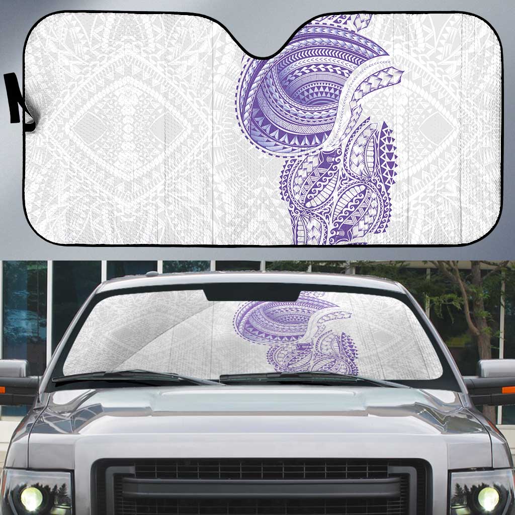 Traditional Polynesian Art Tattoos Auto Sun Shade Purple Color - Polynesian Pride
