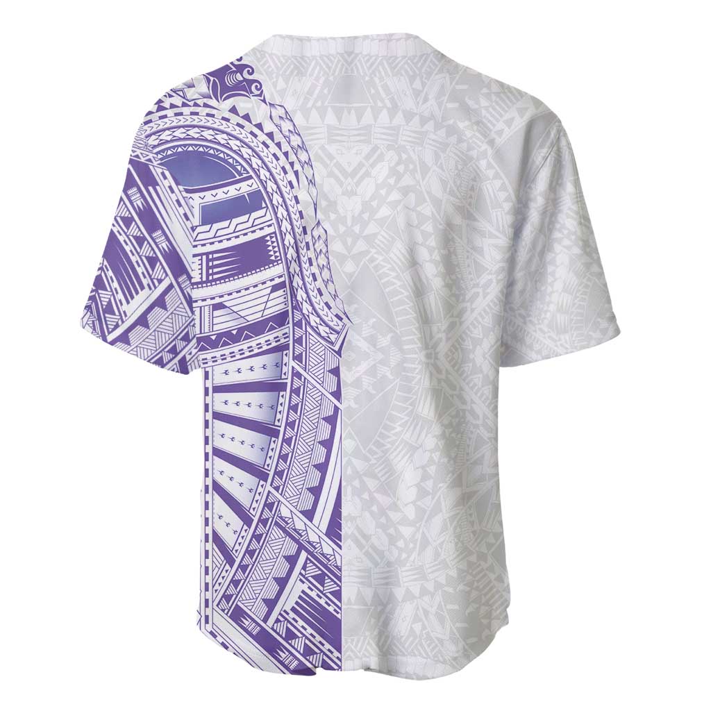 Traditional Polynesian Art Tattoos Baseball Jersey Purple Color - Polynesian Pride