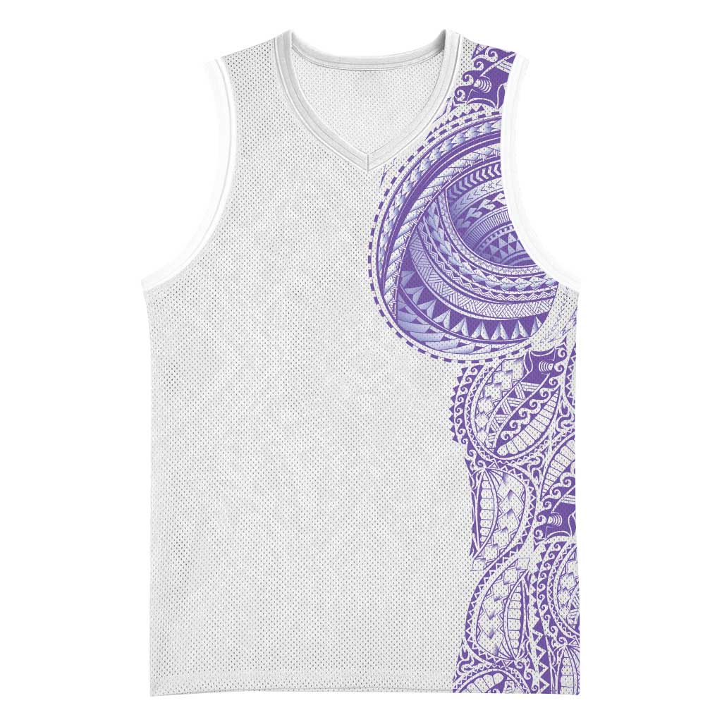 Traditional Polynesian Art Tattoos Basketball Jersey Purple Color LT03 Unisex Purple - Polynesian Pride