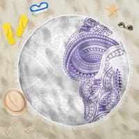 Traditional Polynesian Art Tattoos Beach Blanket Purple Color LT03 One Size 150cm Purple - Polynesian Pride