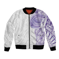 Traditional Polynesian Art Tattoos Bomber Jacket Purple Color - Polynesian Pride