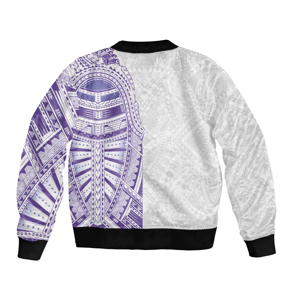 Traditional Polynesian Art Tattoos Bomber Jacket Purple Color - Polynesian Pride
